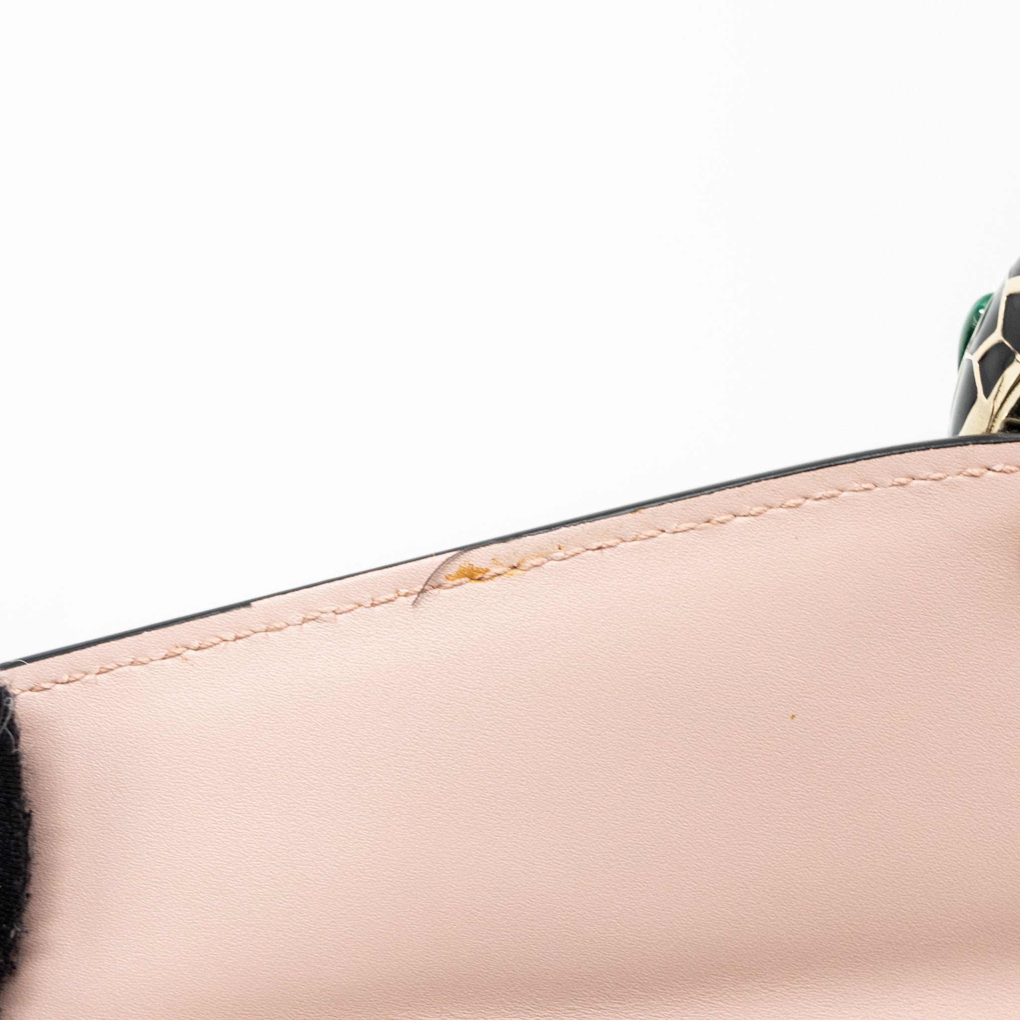 BVLGARI SERPENTI FOREVER CLUTCH WITH CHAIN CALFSKIN PINK LGHW