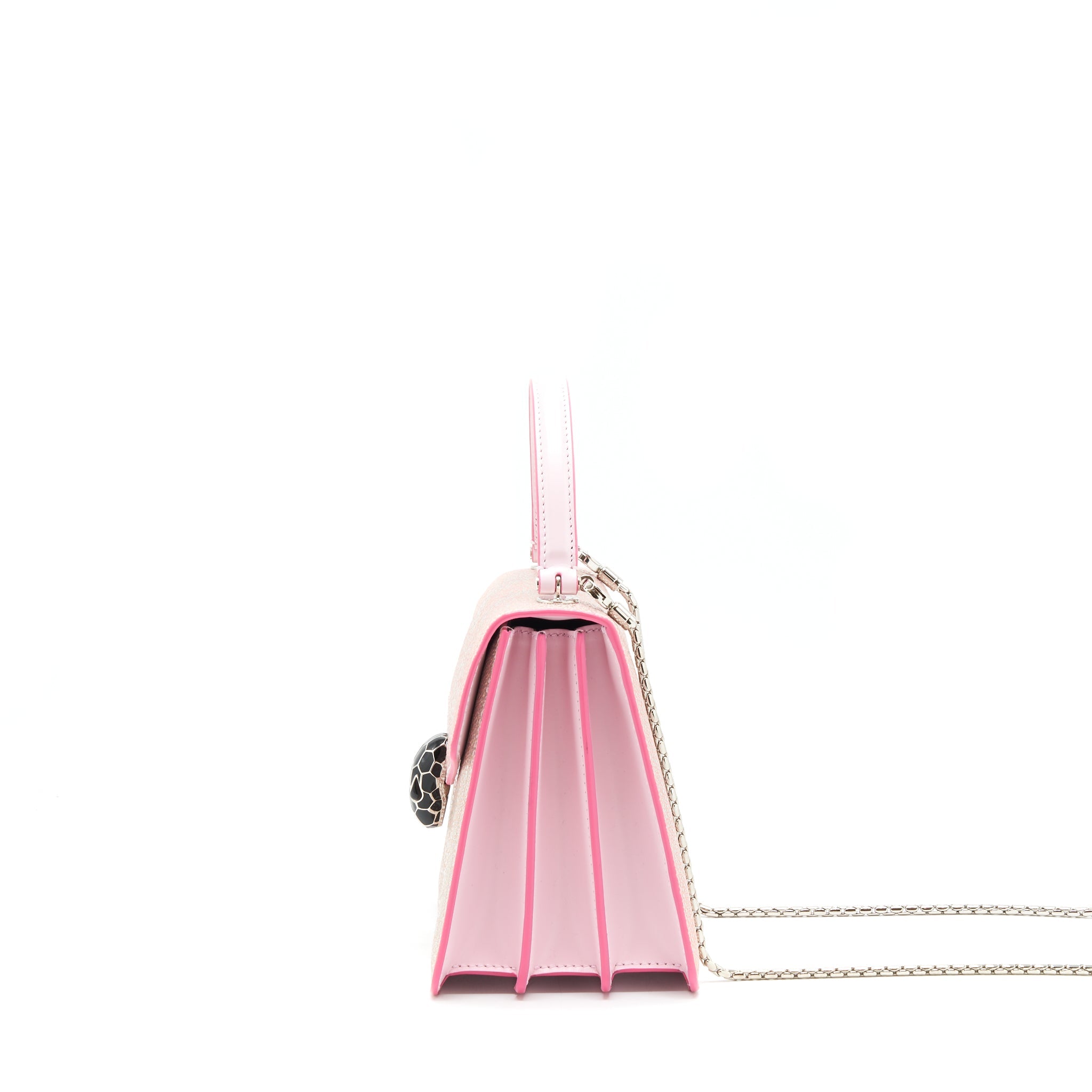 BVLGARI SERPENTI FOREVER BAG ROSA DI FRANCIA CRYSTAL GALUCHAT