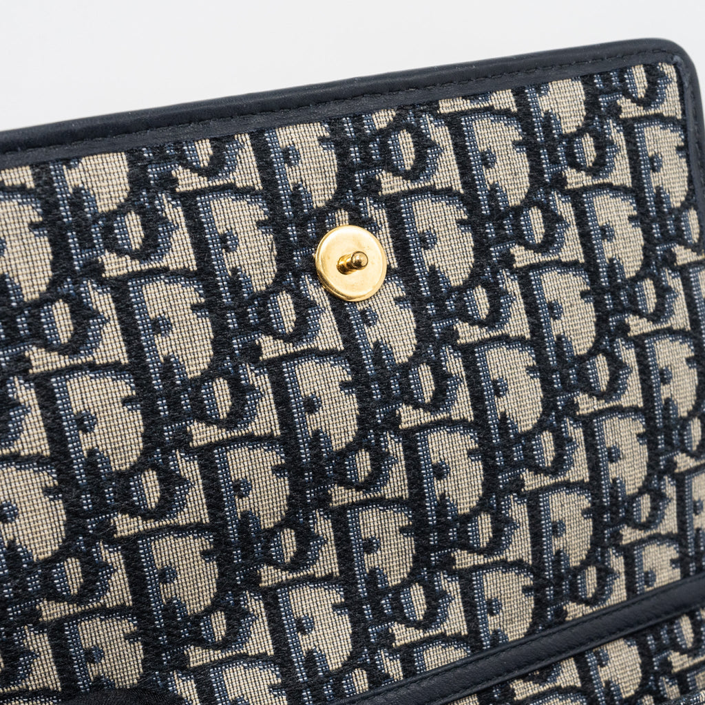 DIOR 2-IN-1 30 MONTAIGNE POUCH DIOR OBLIQUE JACQUARD BLUE GHW
