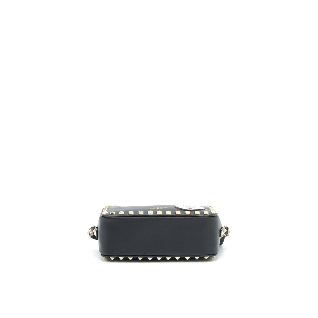 VALENTINO ROCKSTUD CROSSBODY CAMERA BAG BLACK