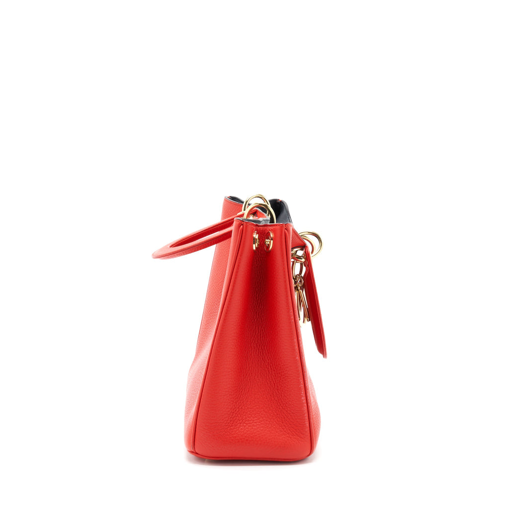 DIOR DIORISSIMO TOTE BAG RED LGHW
