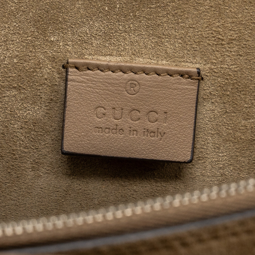 GUCCI DIONYSUS SHOULDER BAG GG SUPREME CANVAS / SUEDE LEATHER BEIGE SHW