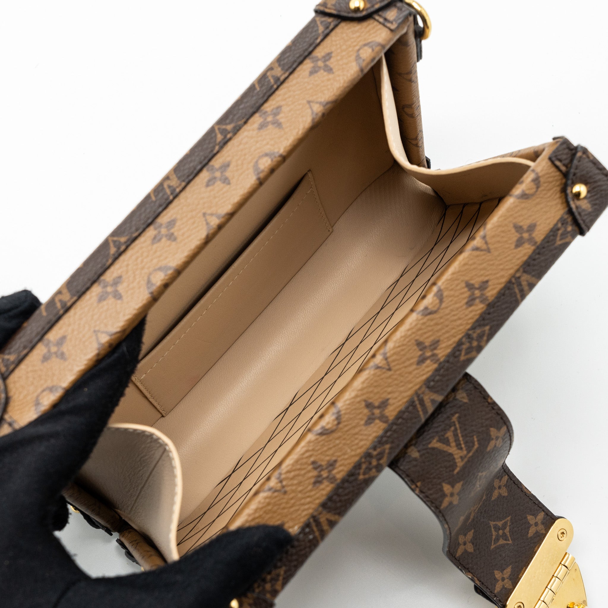 LOUIS VUITTON PETITE MALLE MONOGRAM REVERSE CANVAS GHW