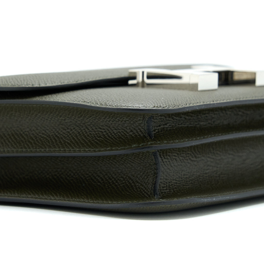 HERMES MINI CONSTANCE EPSOM C6 VERT DE GRIS SHW
