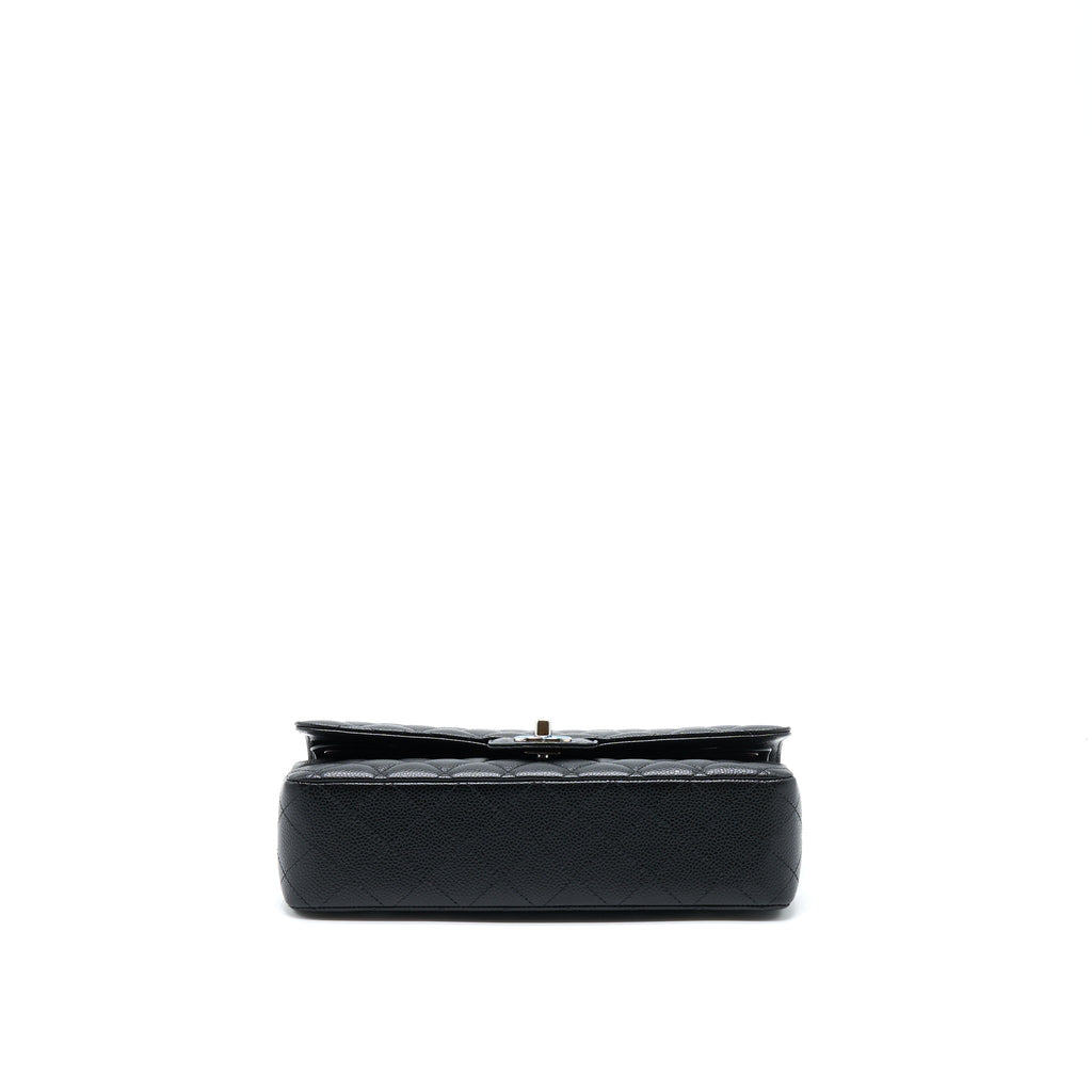 CHANEL CLASSIC DOUBLE FLAP BAG CAVIAR BLACK SHW