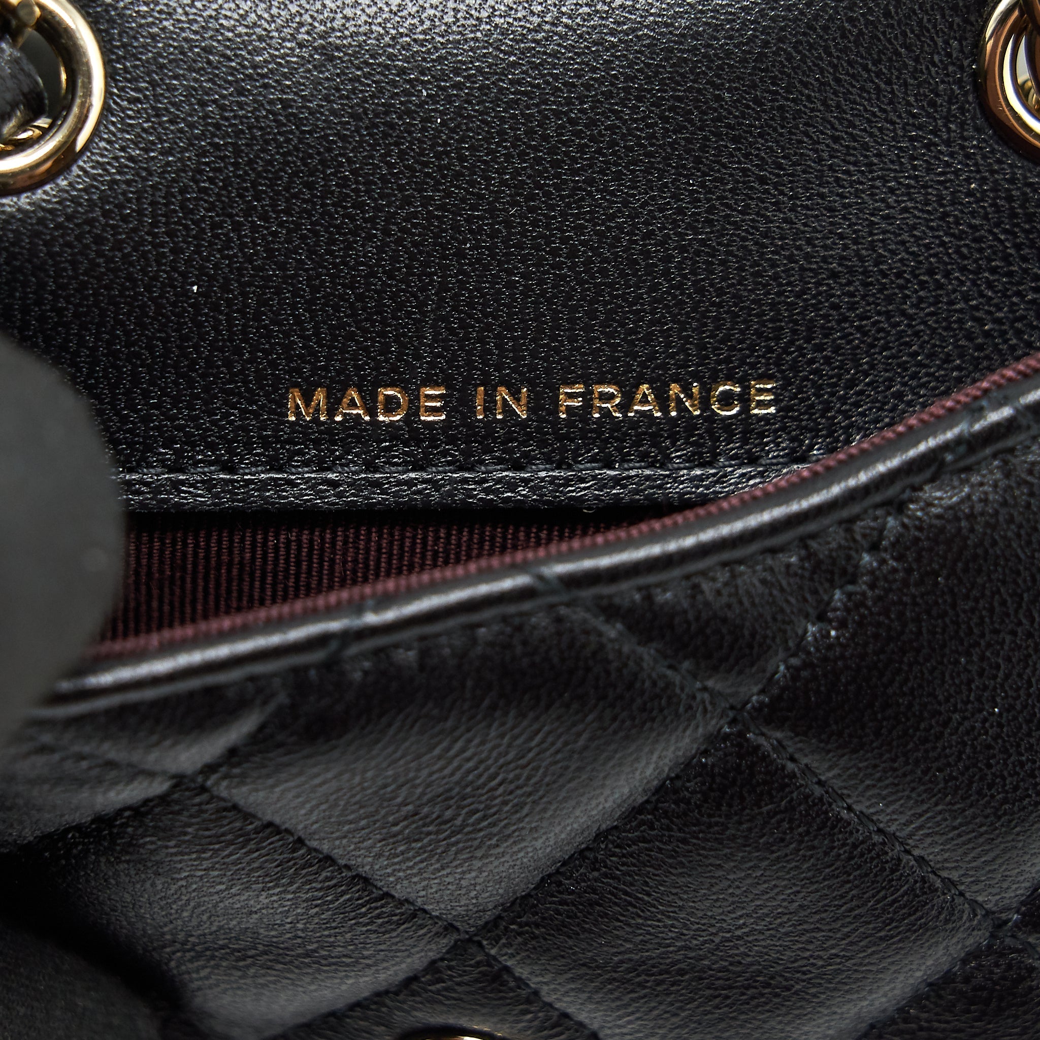 CHANEL FLAP CARD HOLDER BELT BAG WITH CHAIN LAMBSKIN BLACK LGHW