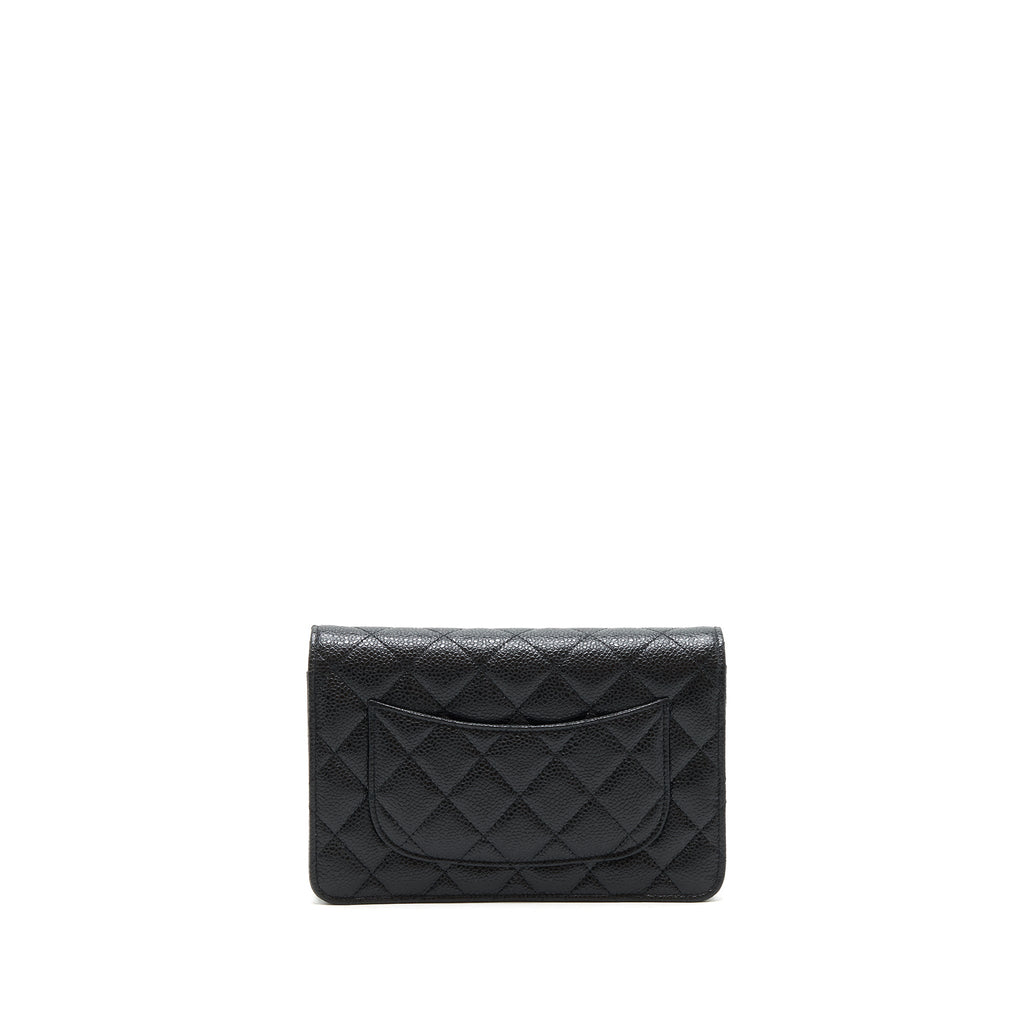 CHANEL CLASSIC WALLET ON CHAIN CAVIAR BLACK GHW