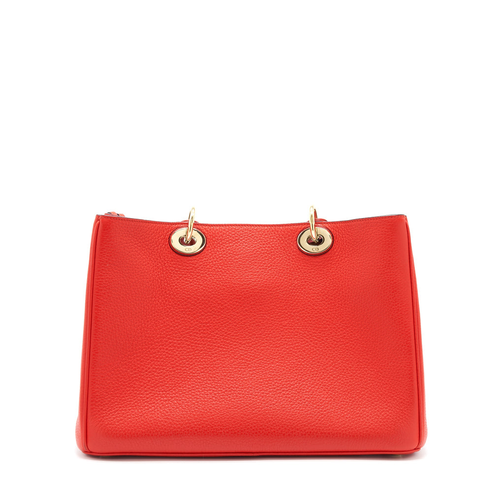 DIOR DIORISSIMO TOTE BAG RED LGHW