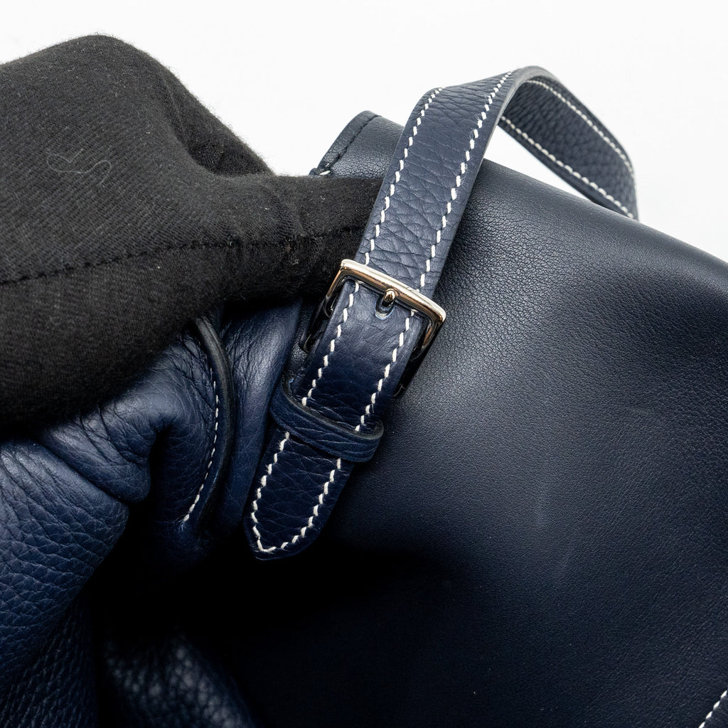 HERMES HALZAN 31 CLEMENCE BLUE NUIT SHW