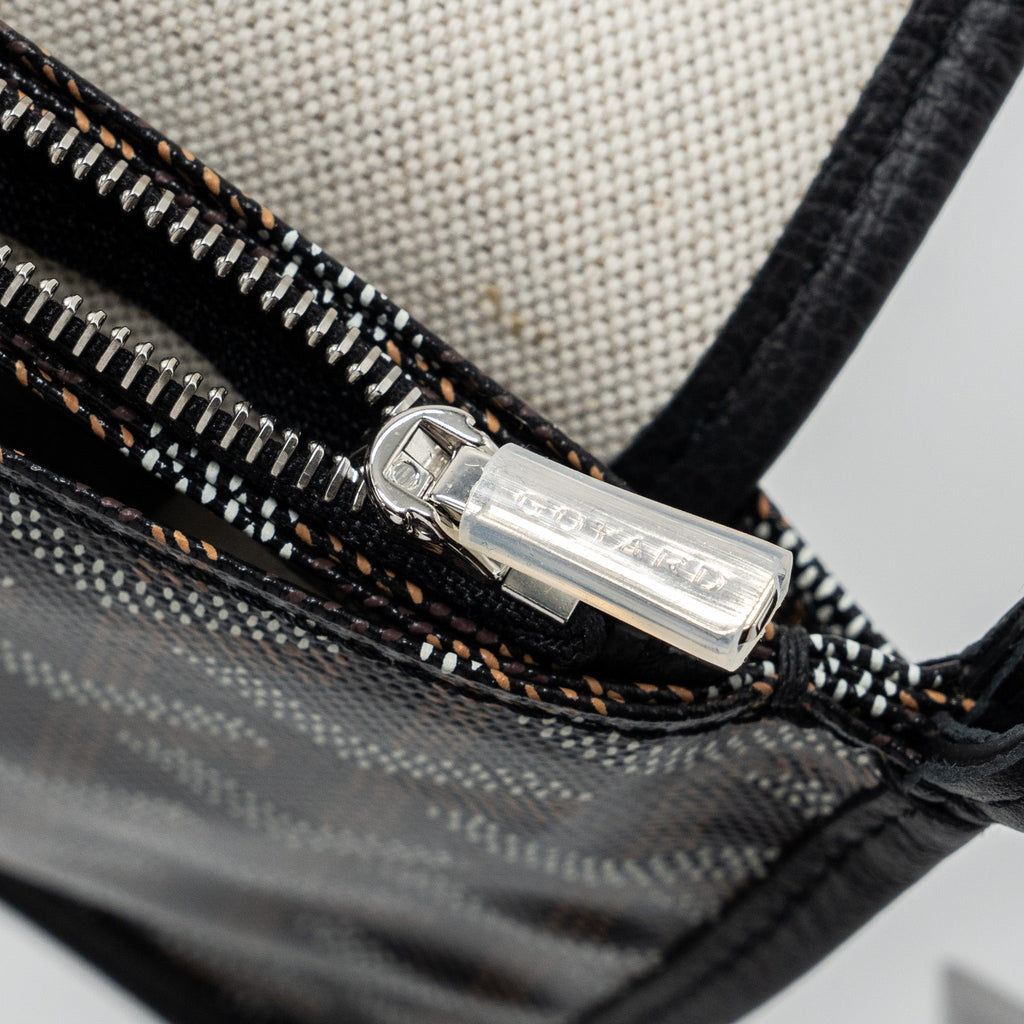 GOYARD PLUMET POCHETTE CANVAS/ LEATHER BLACK SHW