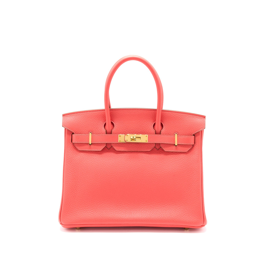 HERMES BIRKIN 30 CLEMENCE T5 ROSE JAIPUR GHW