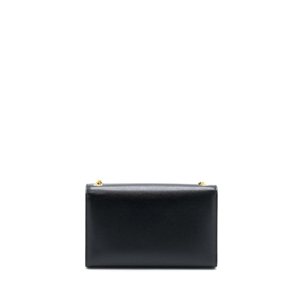 SAINT LAURENT/ YSL MEDIUM KATE BAG GRAINED CALFSKIN BLACK GHW
