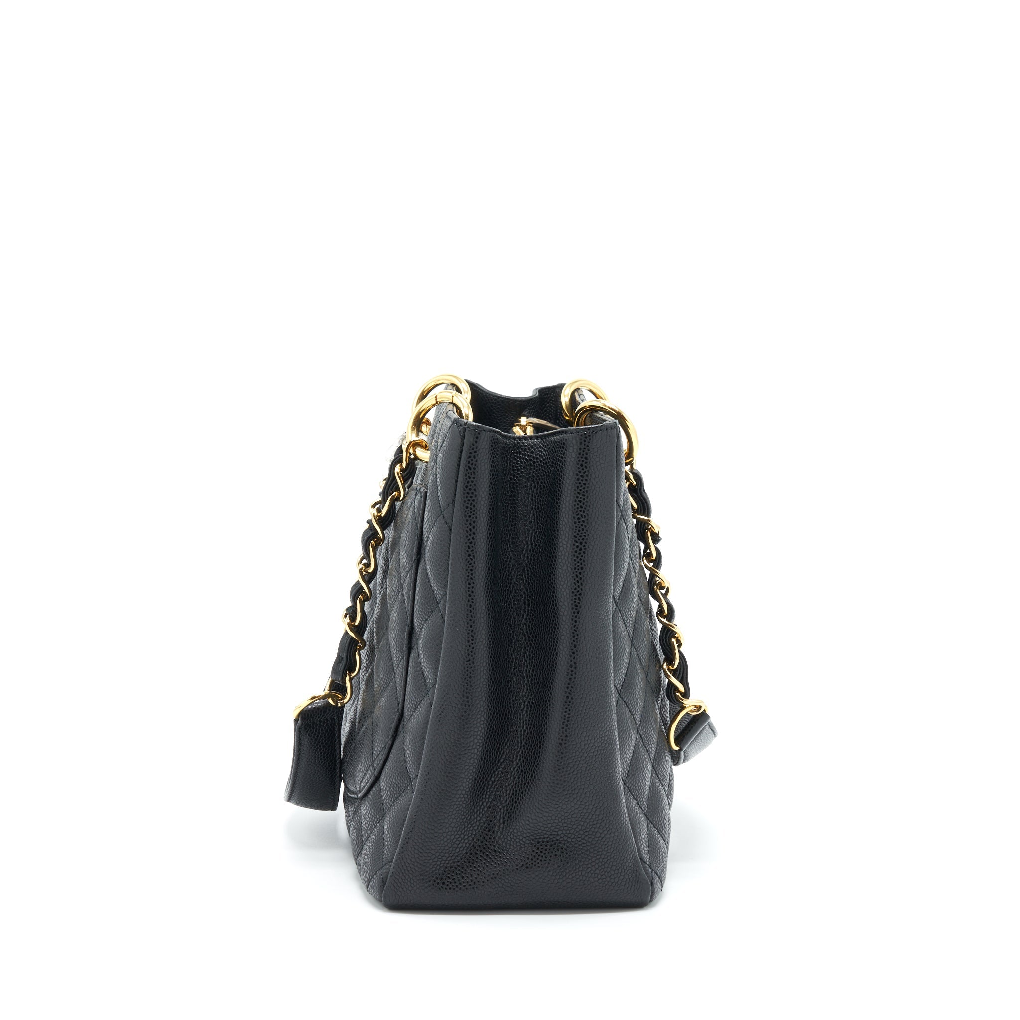 CHANEL GRAND SHOPPING TOTE BAG CAVIAR BLACK GHW