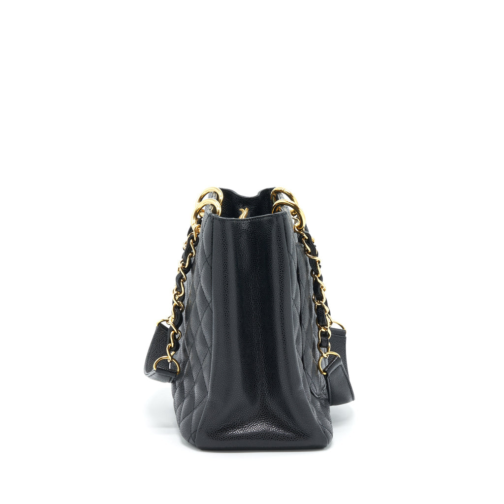 CHANEL GRAND SHOPPING TOTE BAG CAVIAR BLACK GHW