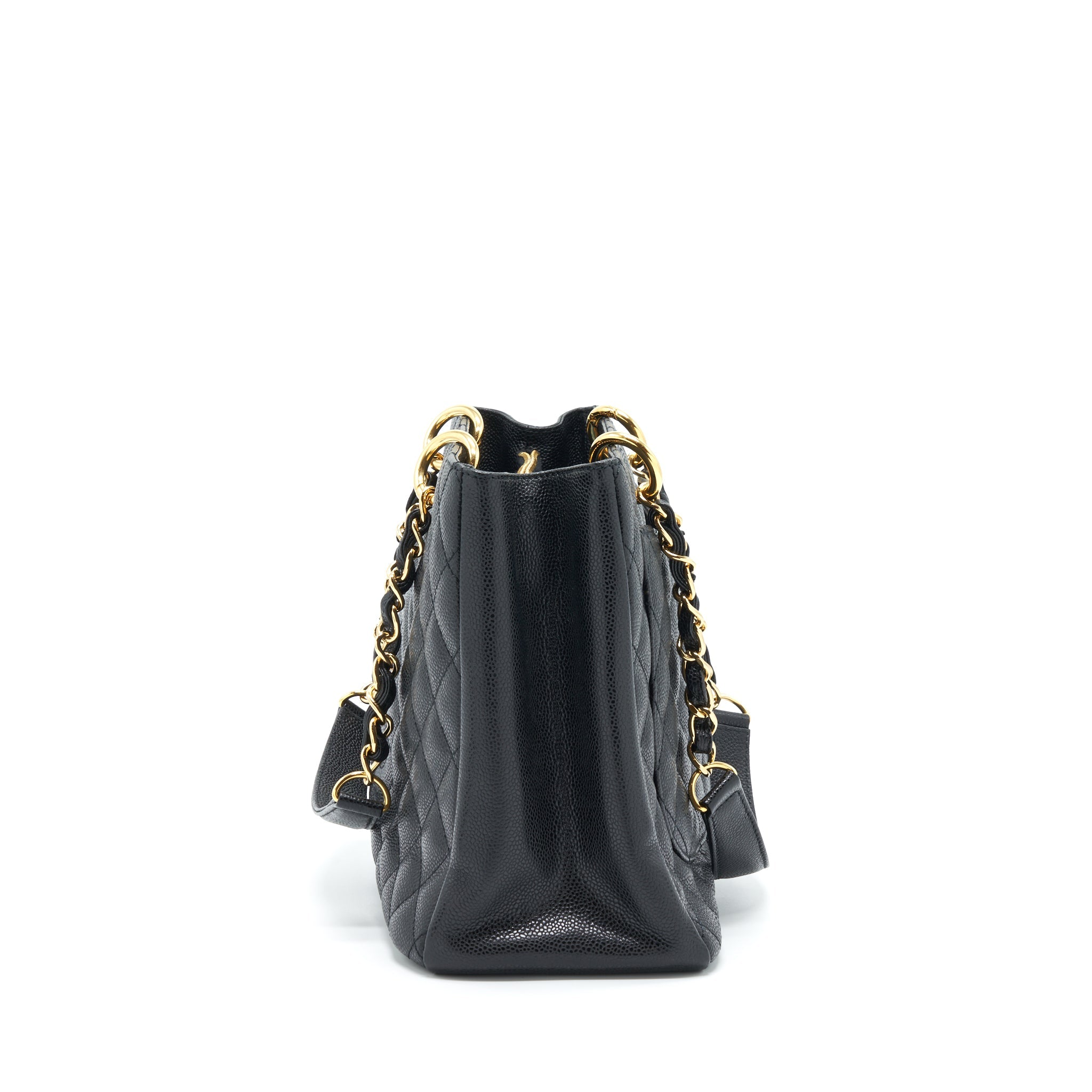 CHANEL GRAND SHOPPING TOTE BAG CAVIAR BLACK GHW