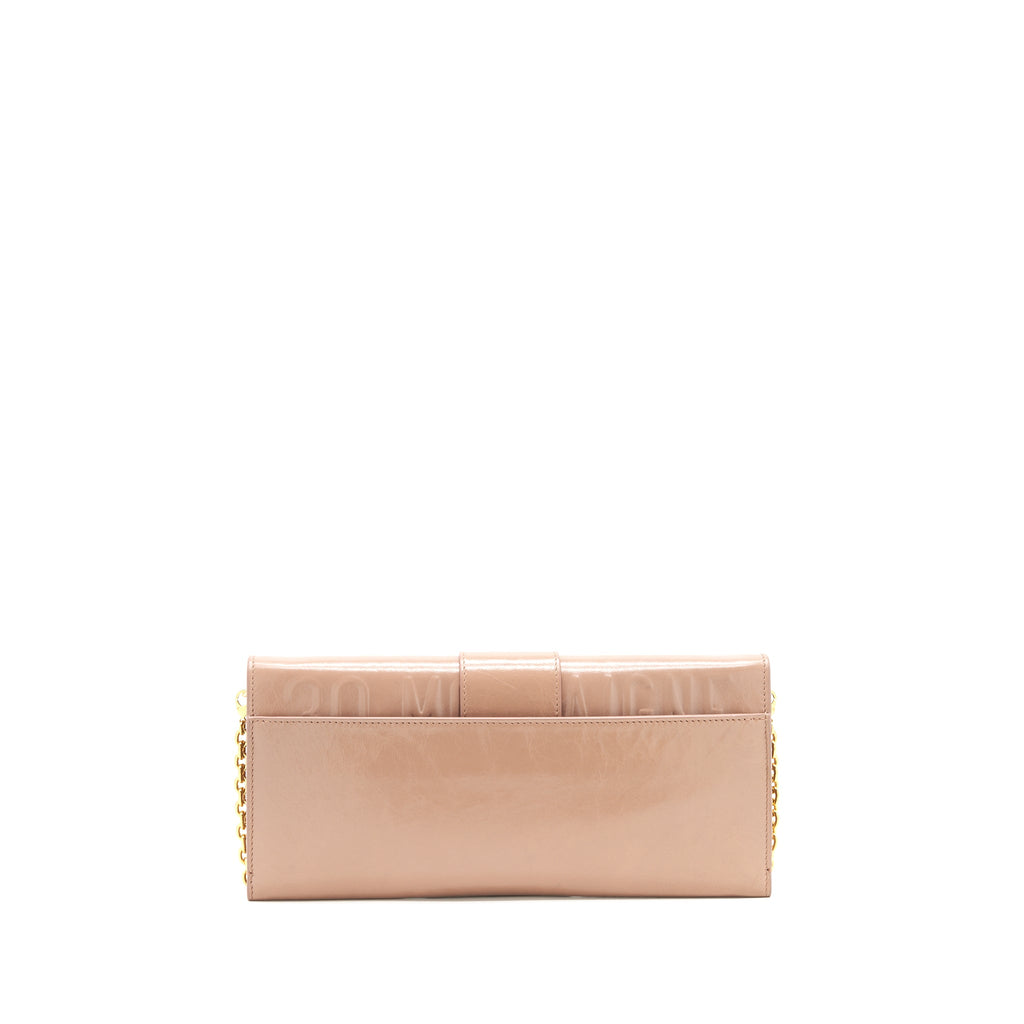 DIOR 30 MONTAIGNE LEATHER CLUTCH BAG WITH CHAIN