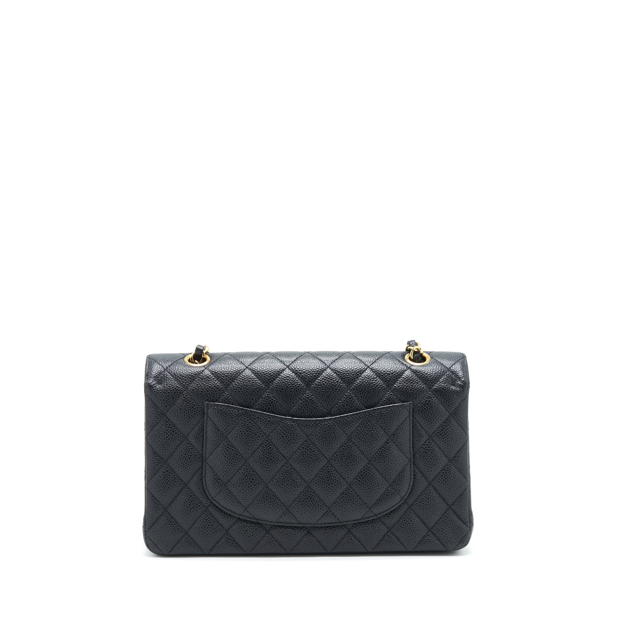 CHANEL MEDIUM CLASSIC DOUBLE FLAP BAG CAVIAR BLACK GHW