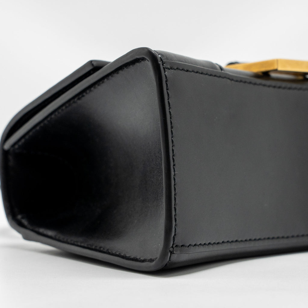 BALENCIAGA HOURGLASS BAG XS CALFSKIN BLACK GHW