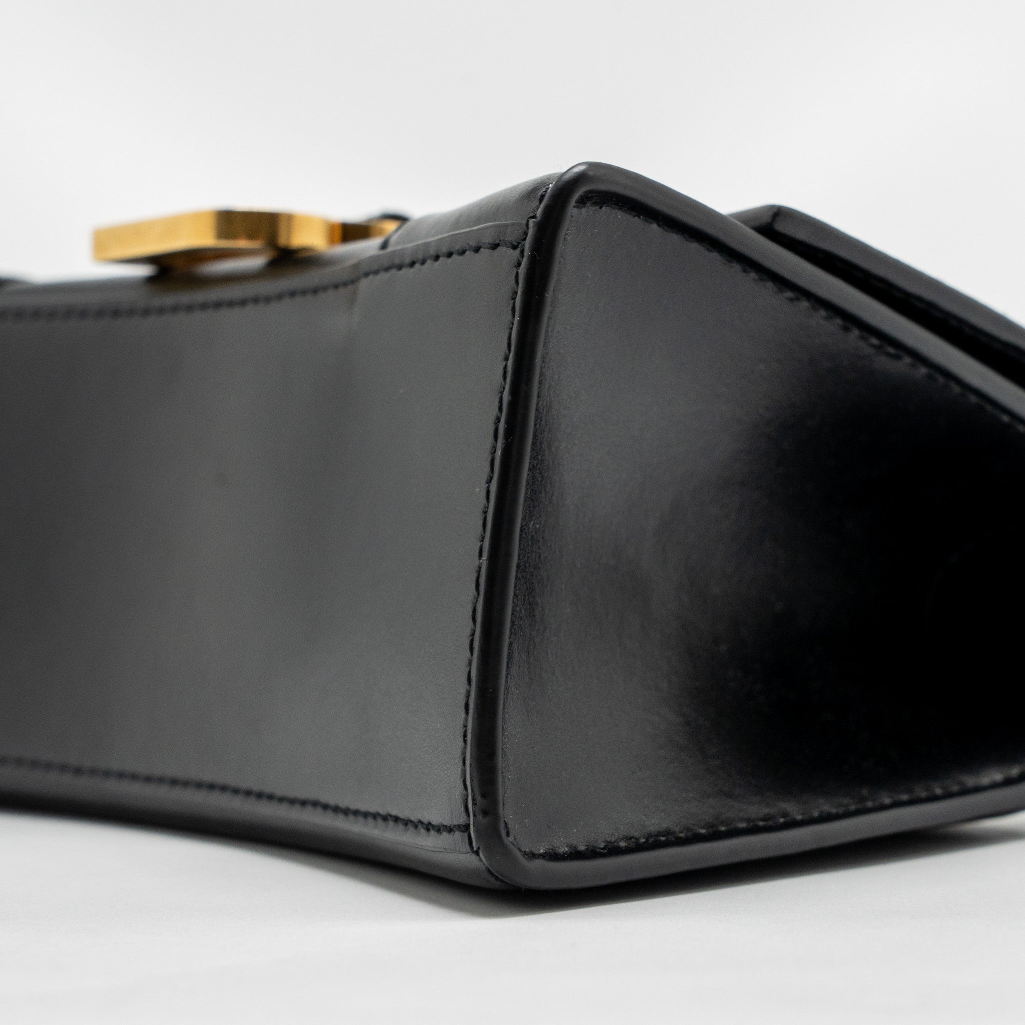 BALENCIAGA HOURGLASS BAG XS CALFSKIN BLACK GHW