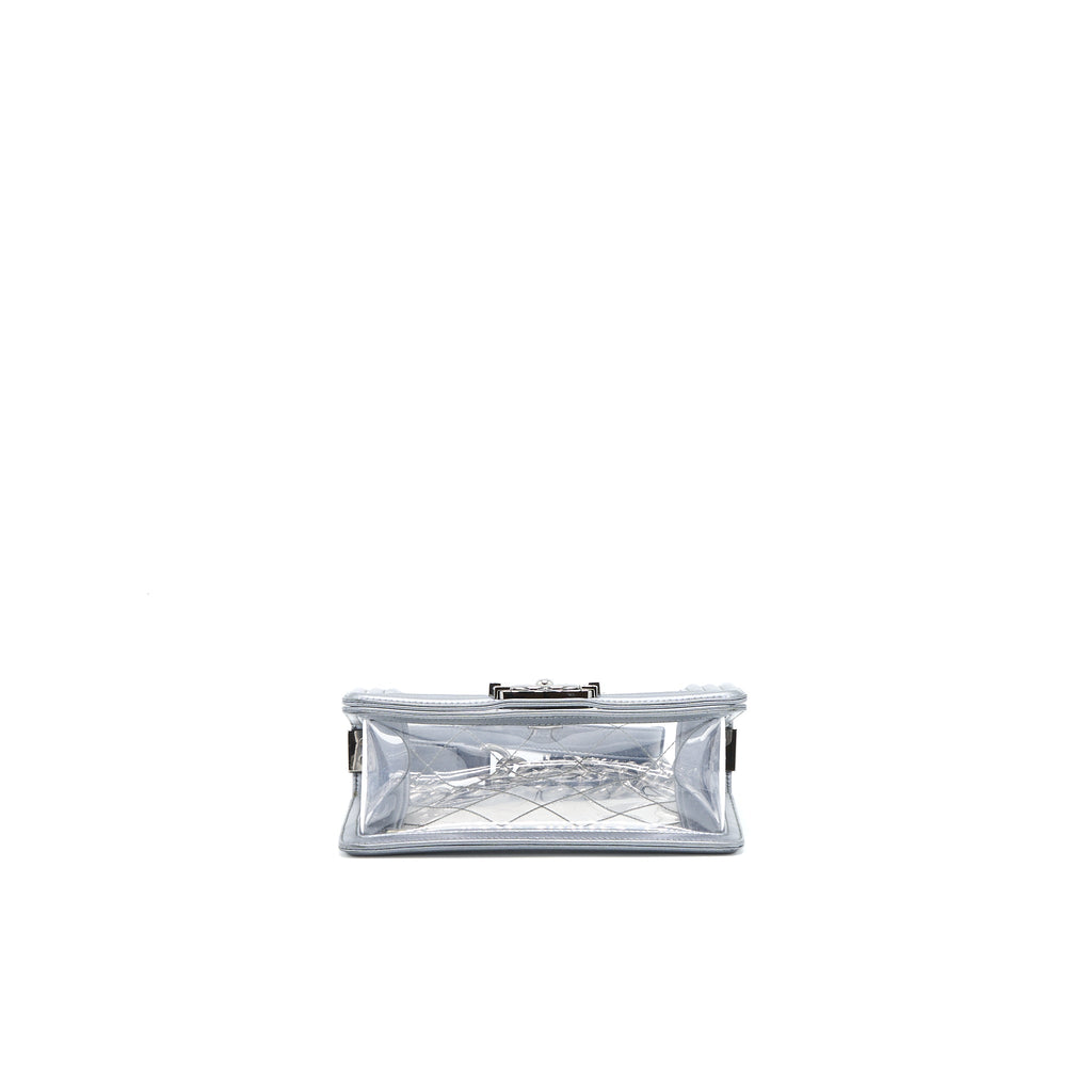 CHANEL SMALL BOY PVC/LAMBSKIN SILVER SHW