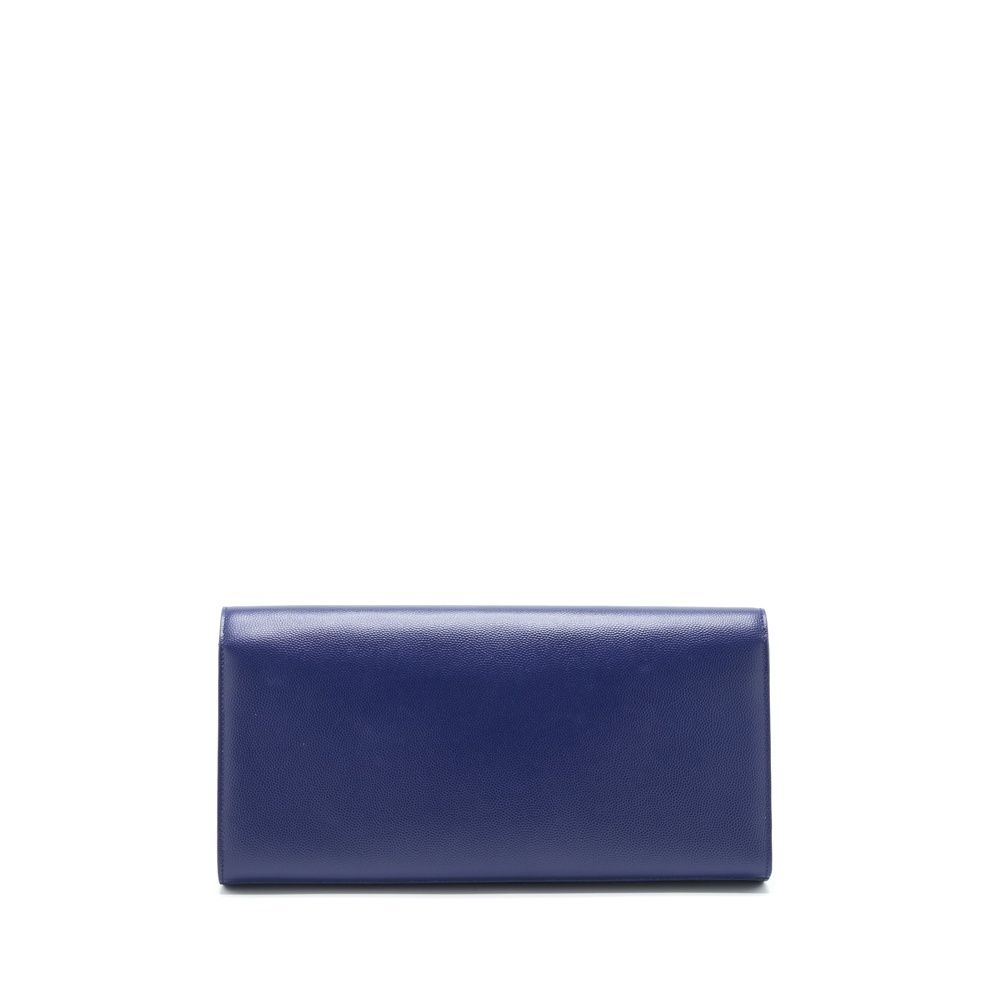 SAINT LAURENT/ YSL CLUTCH CAVIAR BLUE GHW