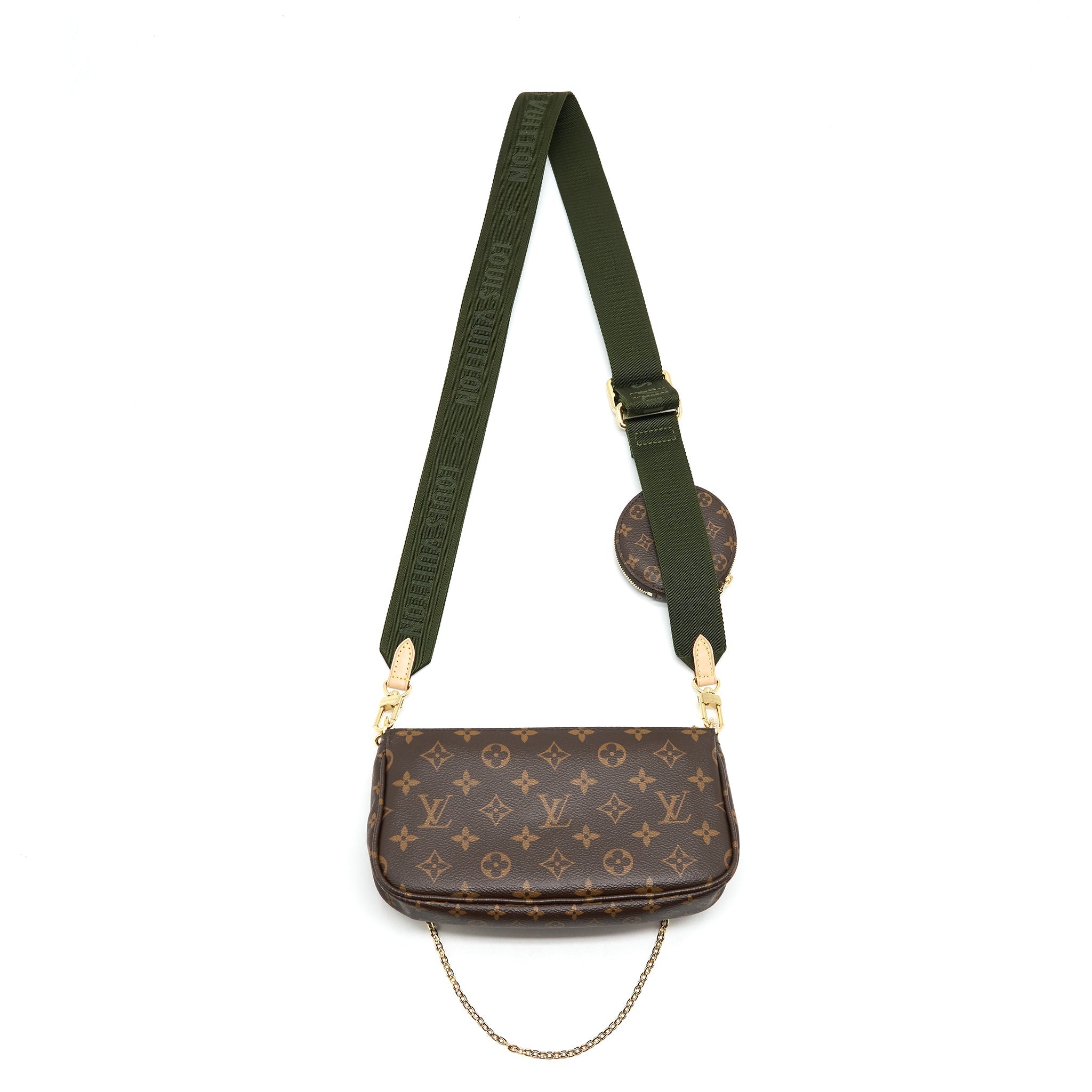 LOUIS VUITTON MULTI POCHETTE WITH KHAKI STRAP