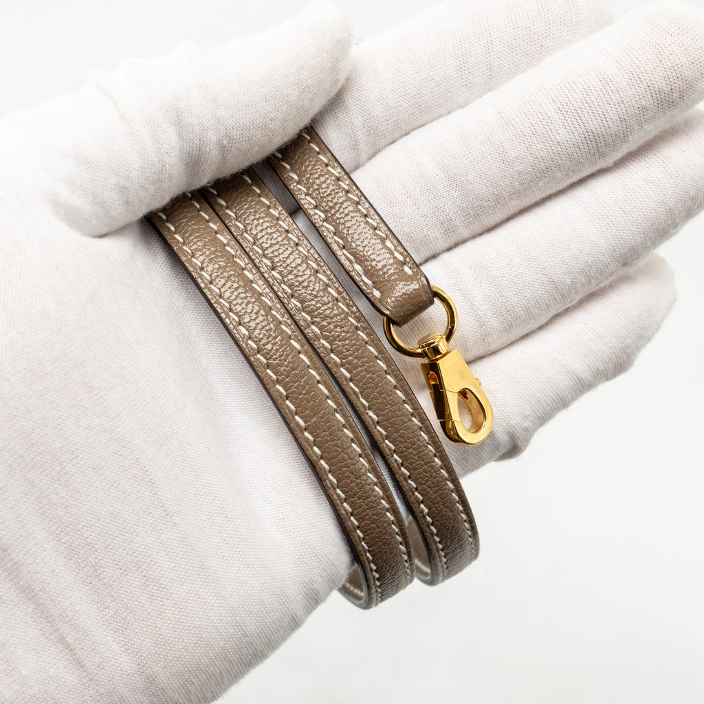 HERMES MINI BOLIDE CHÈVRE MYSORE ETOUPE GHW