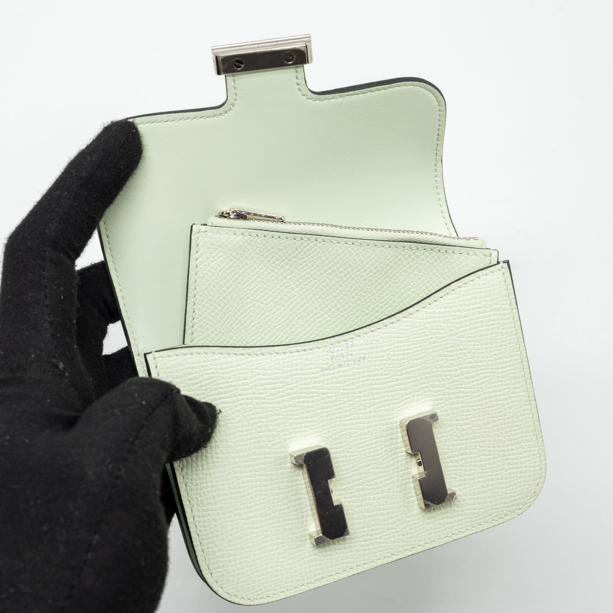 HERMES CONSTANCE SLIM EPSOM VERT FIZZ SHW