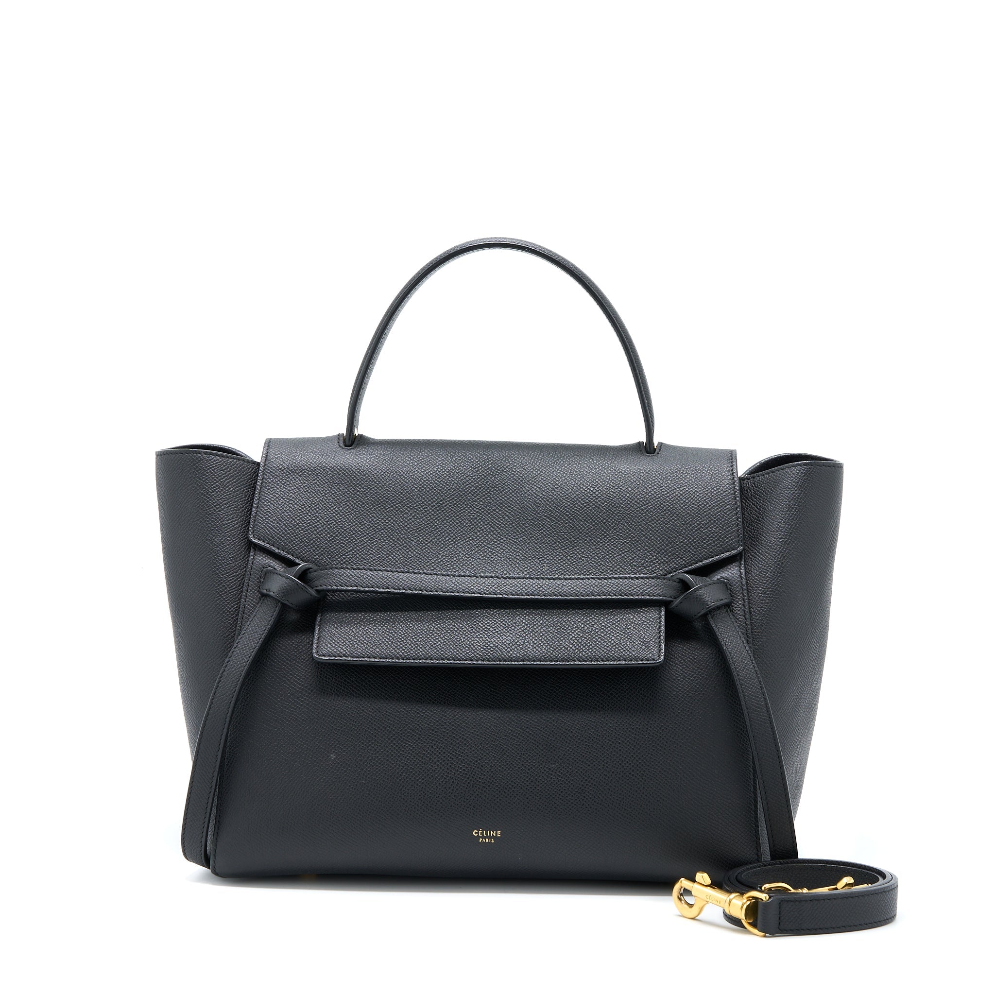 CELINE MINI BELT BAG GRAINED CALFSKIN BLACK GHW