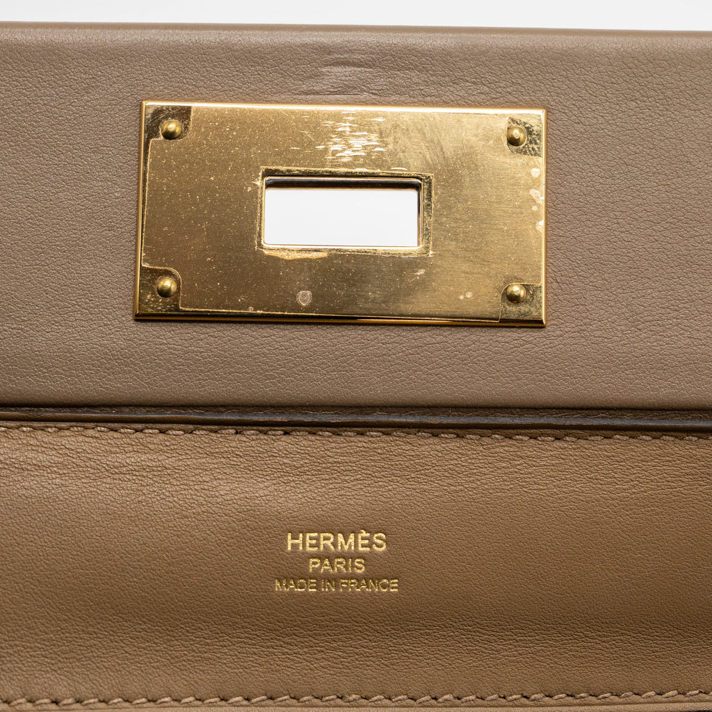 HERMES MINI 24/24 2424-21 EVERCOLOR/SWIFT D0 BEIGE DE WEIMAR GHW