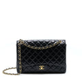 CHANEL MAXI CLASSIC FLAP BAG LAMBSKIN BLACK GHW