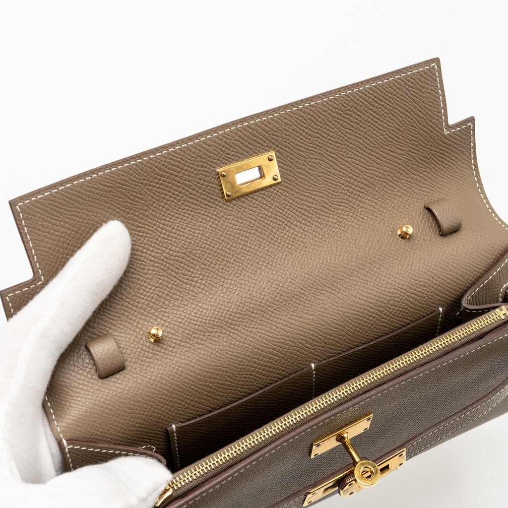 HERMES KELLY TO GO EPSOM ETOUPE GHW