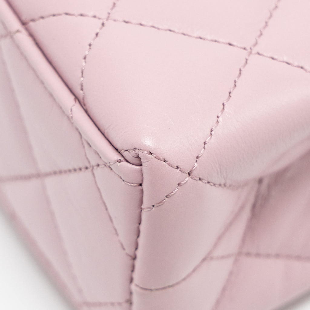 CHANEL MINI KELLY SHOPPING TOTE BAG CALFSKIN 24A LIGHT PINK GHW (MICROCHIP)
