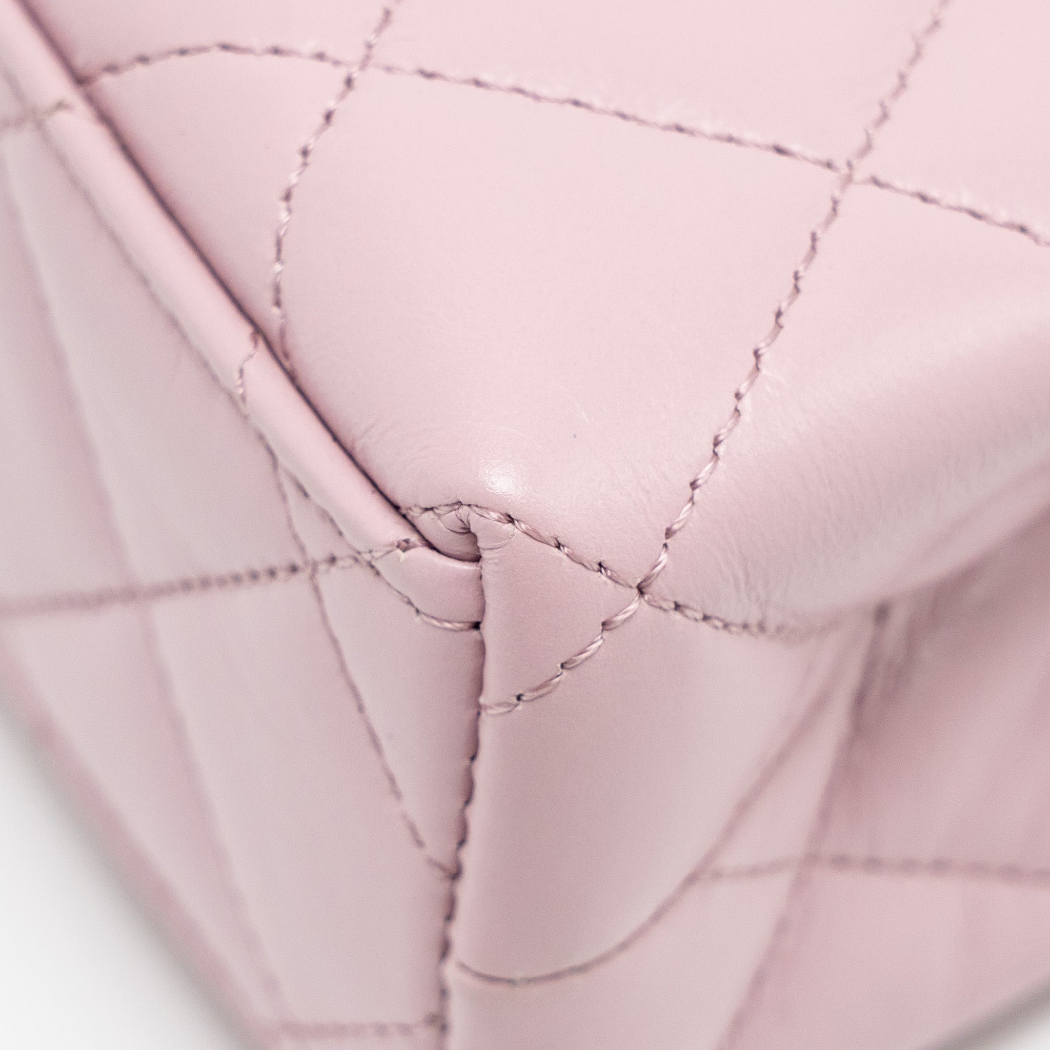 CHANEL MINI KELLY SHOPPING TOTE BAG CALFSKIN 24A LIGHT PINK GHW (MICROCHIP)