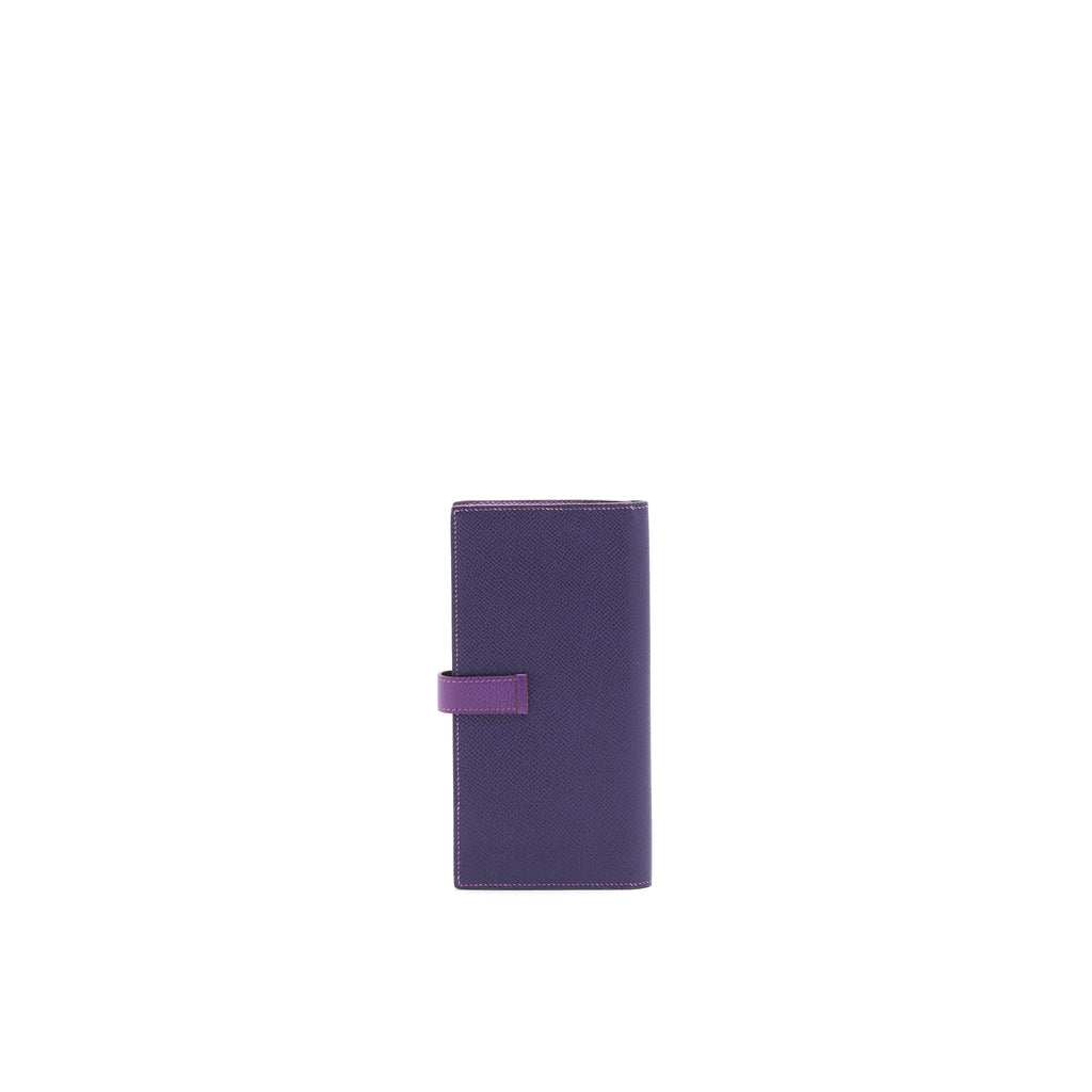 HERMES BEARN LONG WALLET PURPLE GHW
