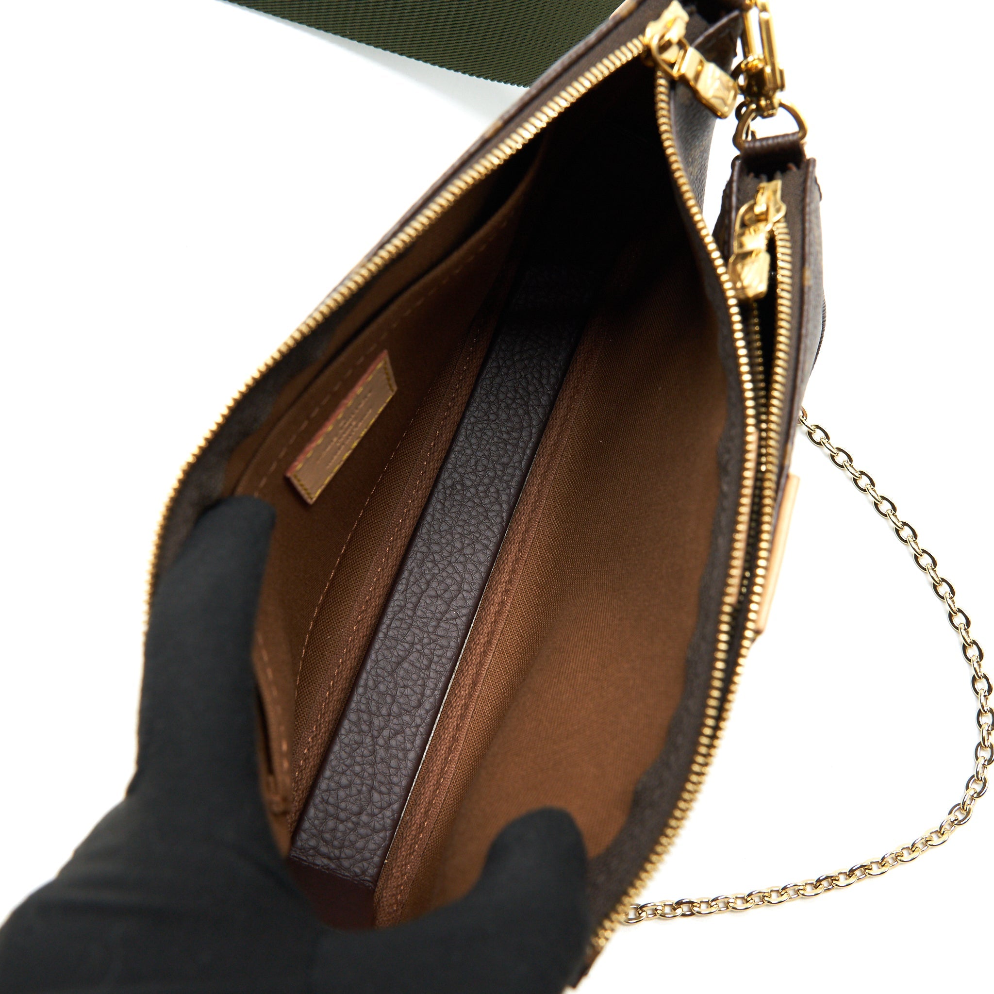 LOUIS VUITTON MULTI POCHETTE WITH KHAKI STRAP