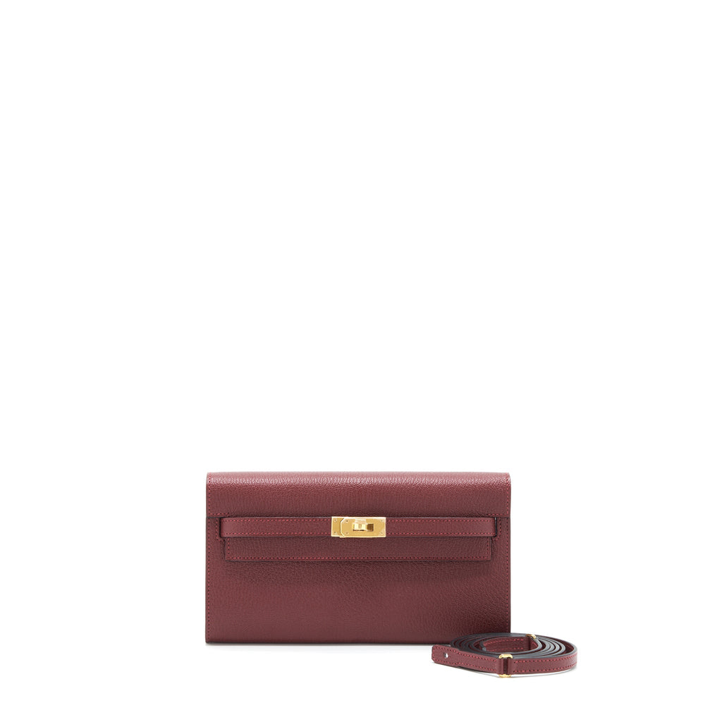 HERMES KELLY TO GO CHEVRON MYSORE 55 ROUGE H GHW