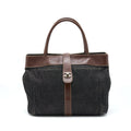 CHANEL VINTAGE DENIM TOTE BAG RUTHENIUM SLIVER HARDWARE