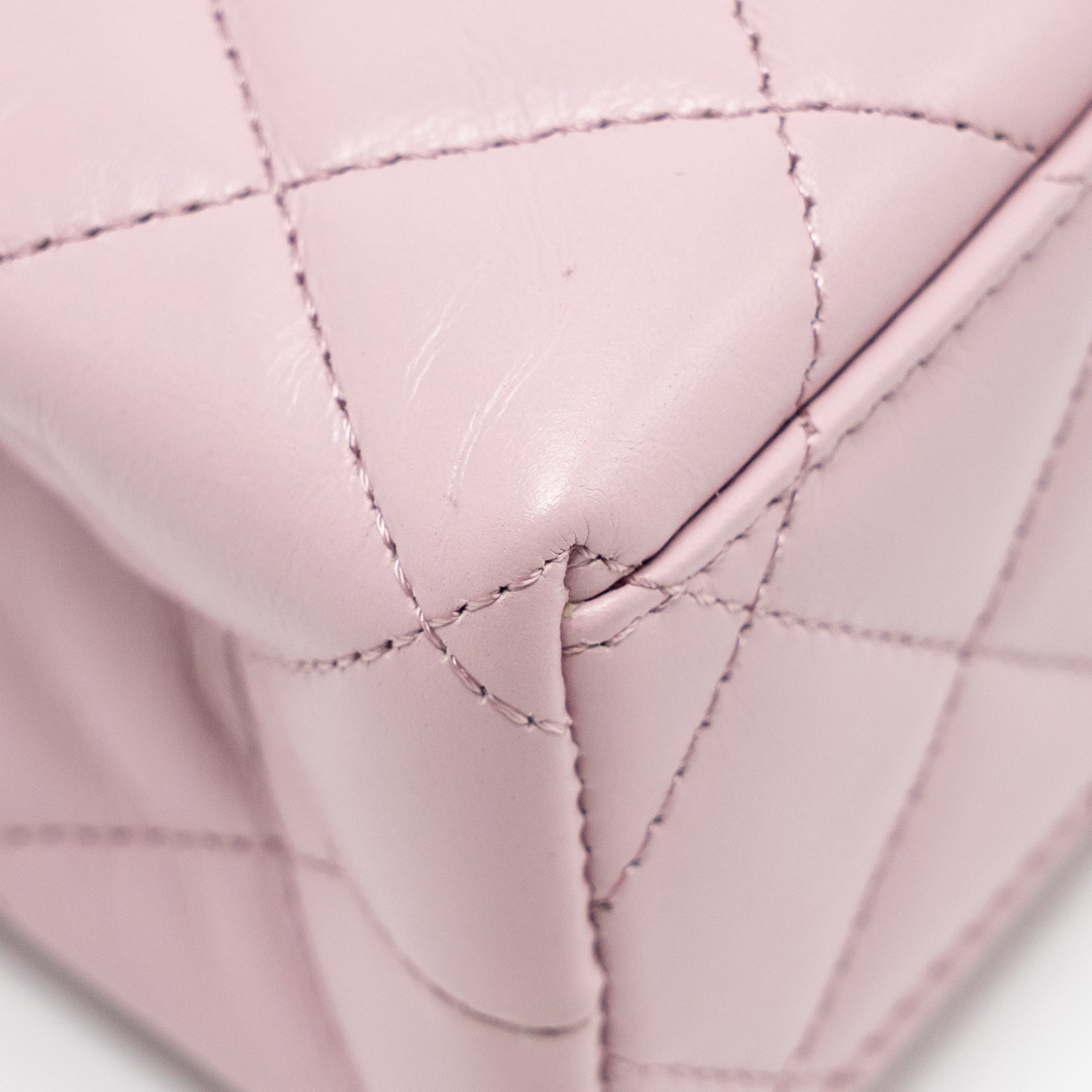 CHANEL MINI KELLY SHOPPING TOTE BAG CALFSKIN 24A LIGHT PINK GHW (MICROCHIP)