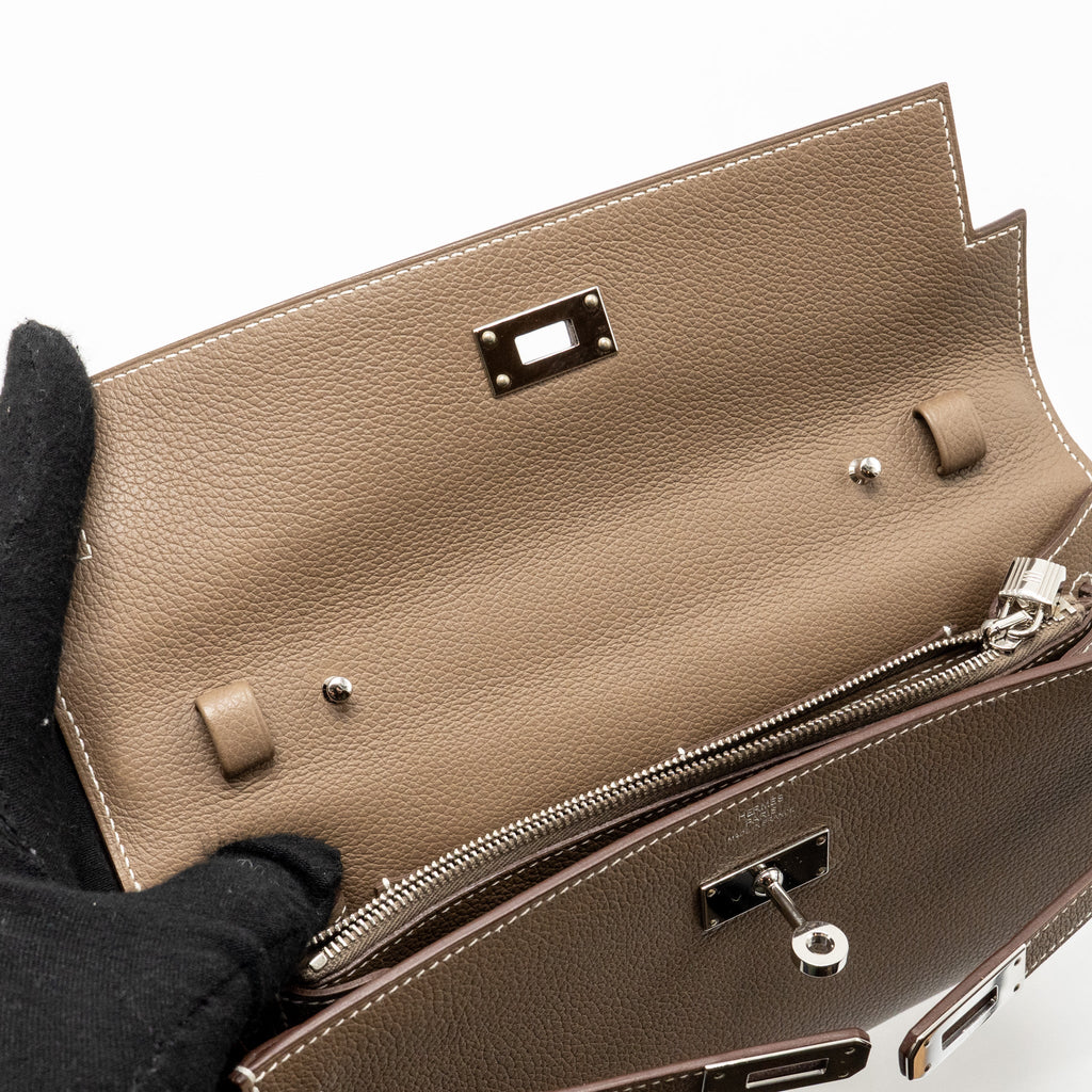 HERMES KELLY TO GO EVERCOLOR ETOUPE SHW