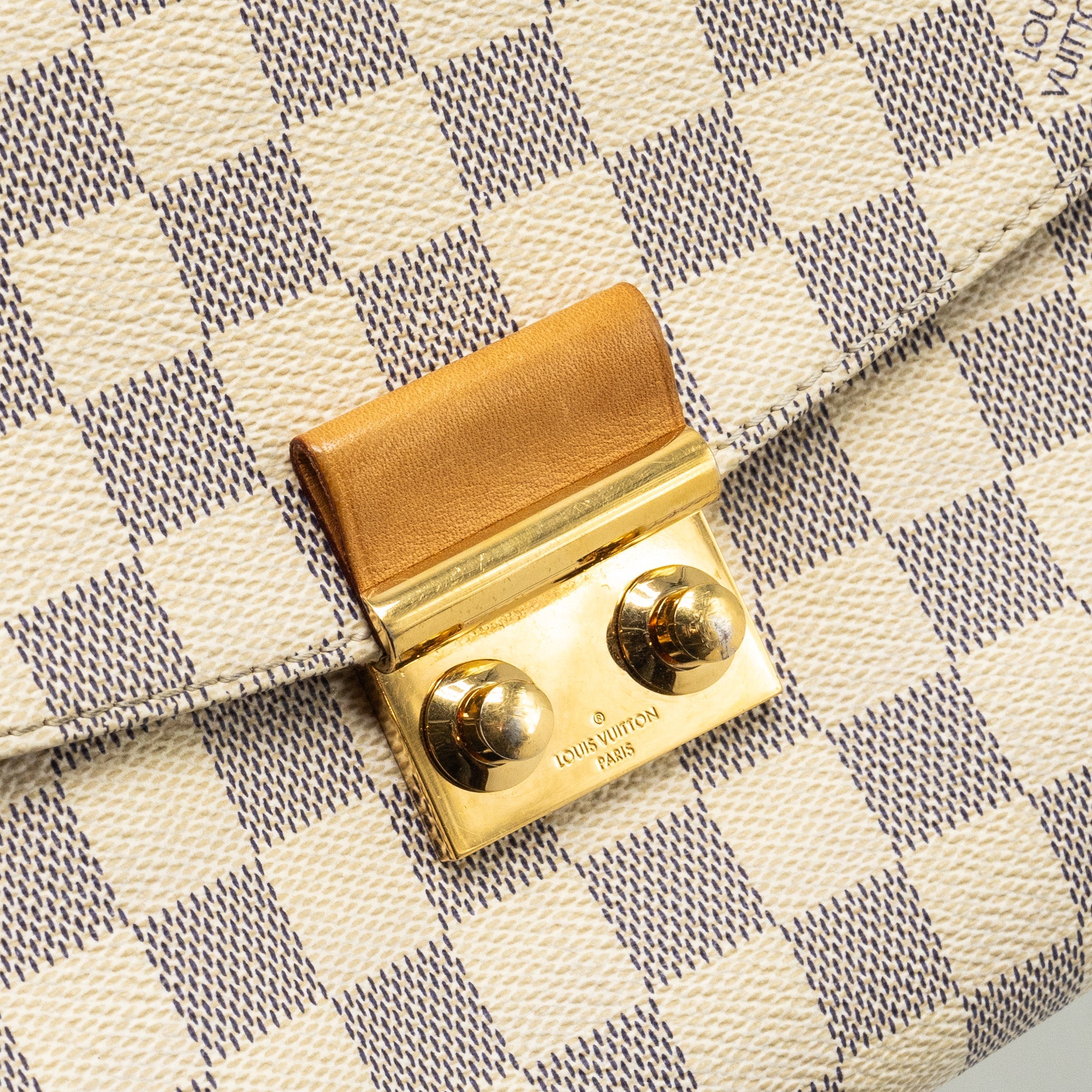 LOUIS VUITTON CROISETTE DAMIER AZUR CANVAS WHITE GHW