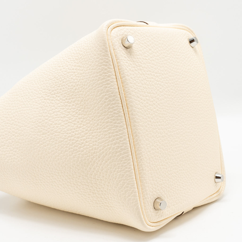 HERMES PICOTIN 18 LOCK BAG CLEMENCE NATA/JAUNE POUSSIN SHW