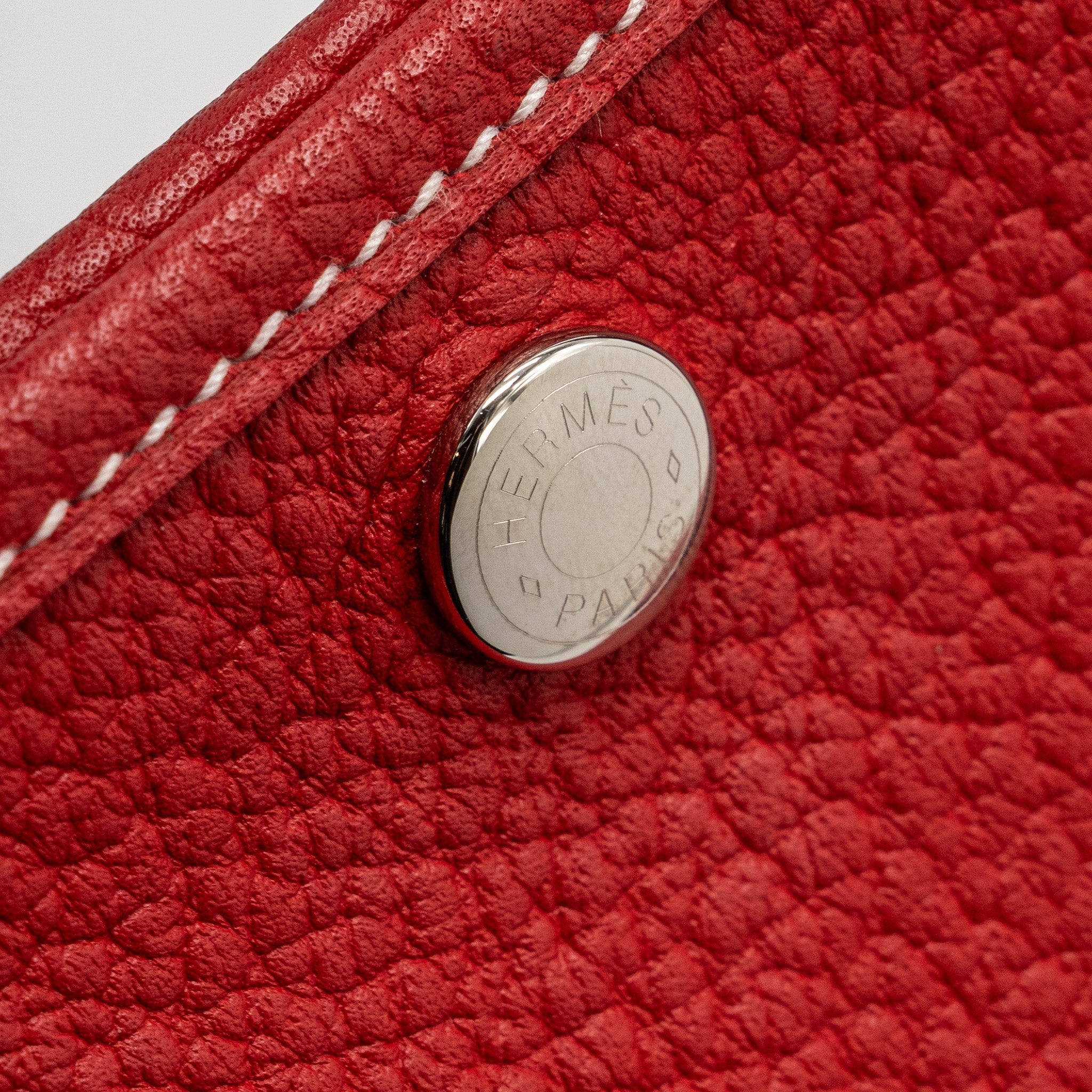 HERMES GARDEN PARTY 30 NEGONDA LEATHER ROUGE CASAQUE SHW