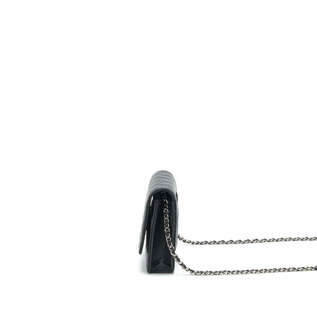 CHANEL WALLET ON CHAIN WOC IN CAVIAR SHW