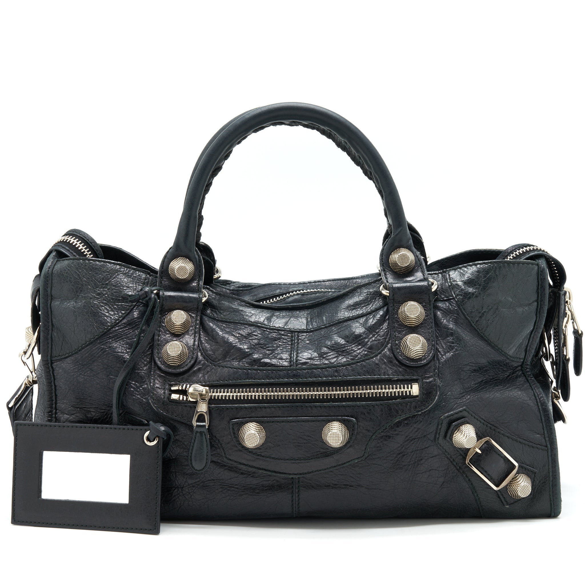 BALENCIAGA GIANT CITY BAG NAVY SHW