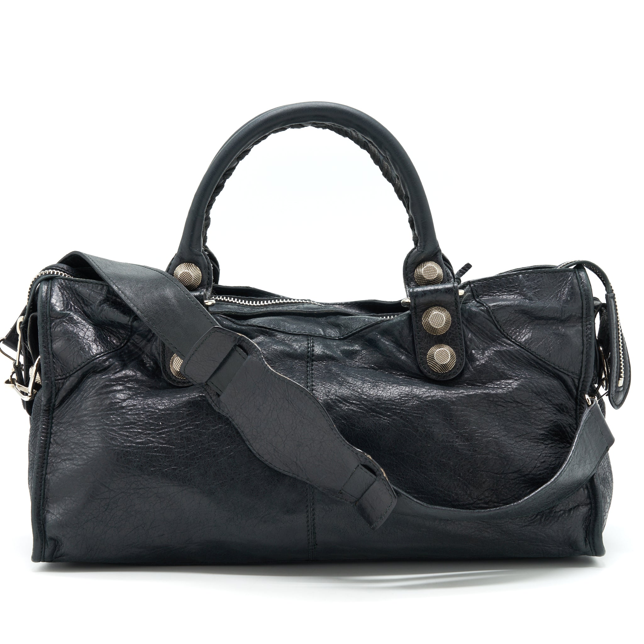 BALENCIAGA GIANT CITY BAG NAVY SHW
