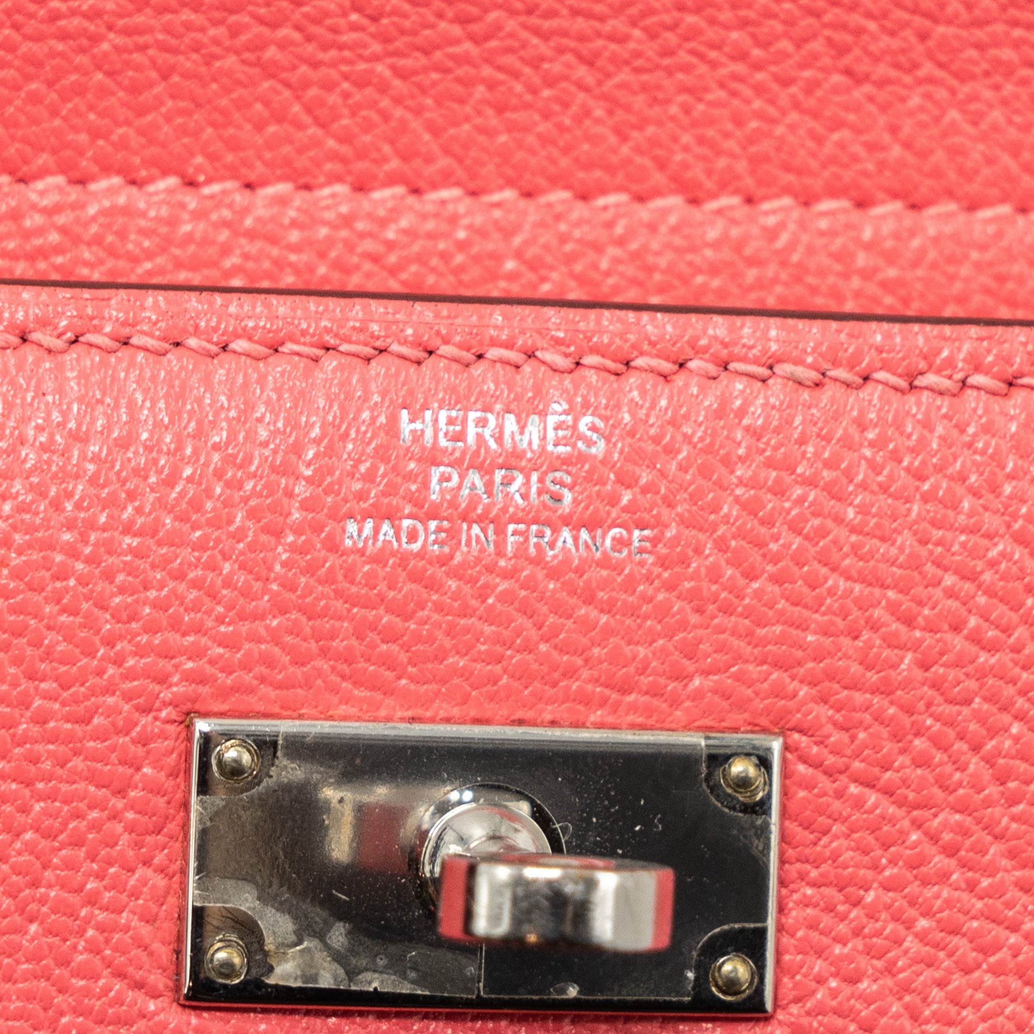 HERMES KELLY COMPACT WALLET CHEVRE MYSORE ROSE AZALEE SHW