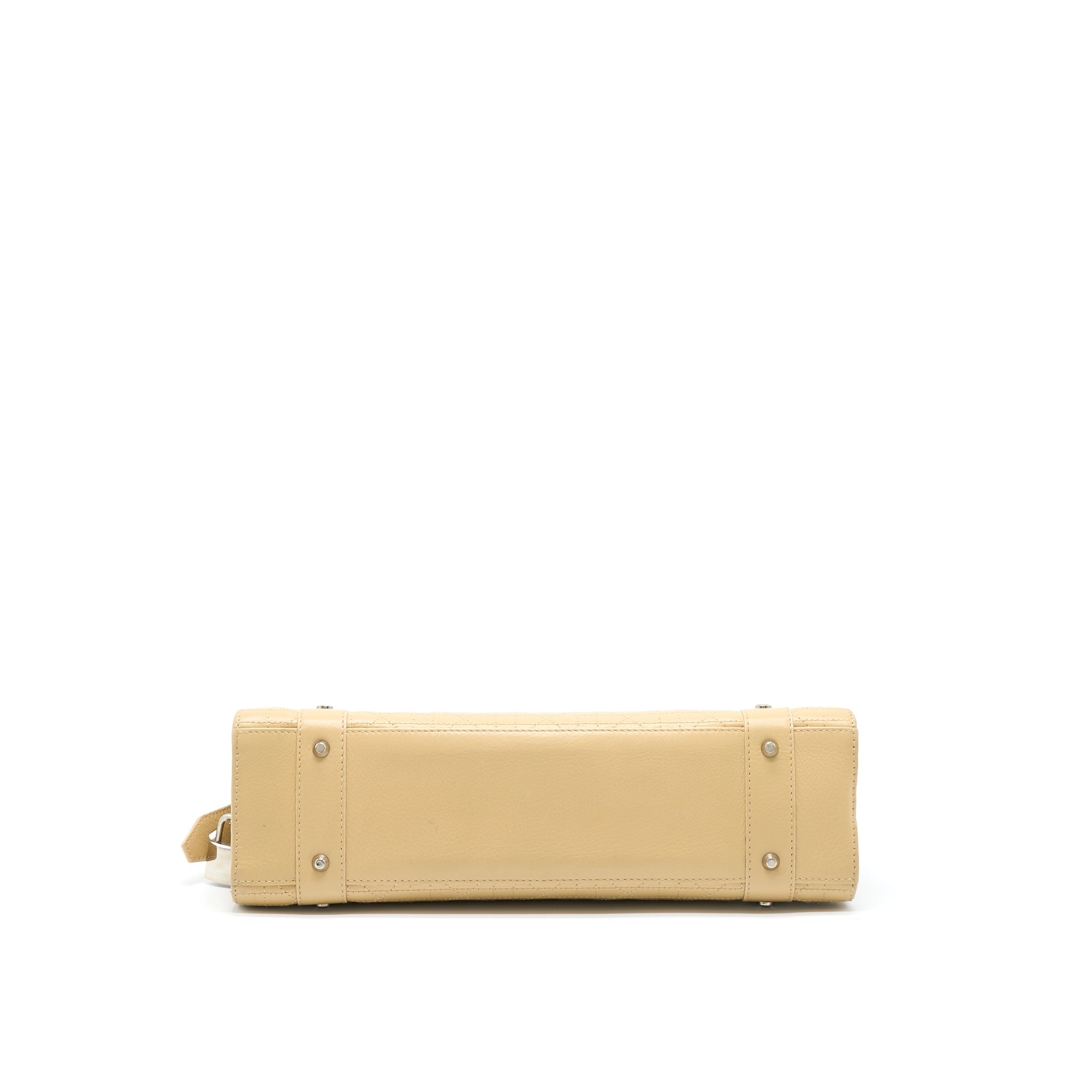 DIOR VINTAGE LADY DIOR LONG CUIR CALFSKIN BEIGE SHW