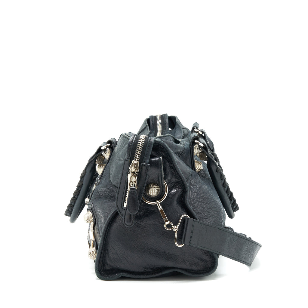 BALENCIAGA GIANT CITY BAG NAVY SHW