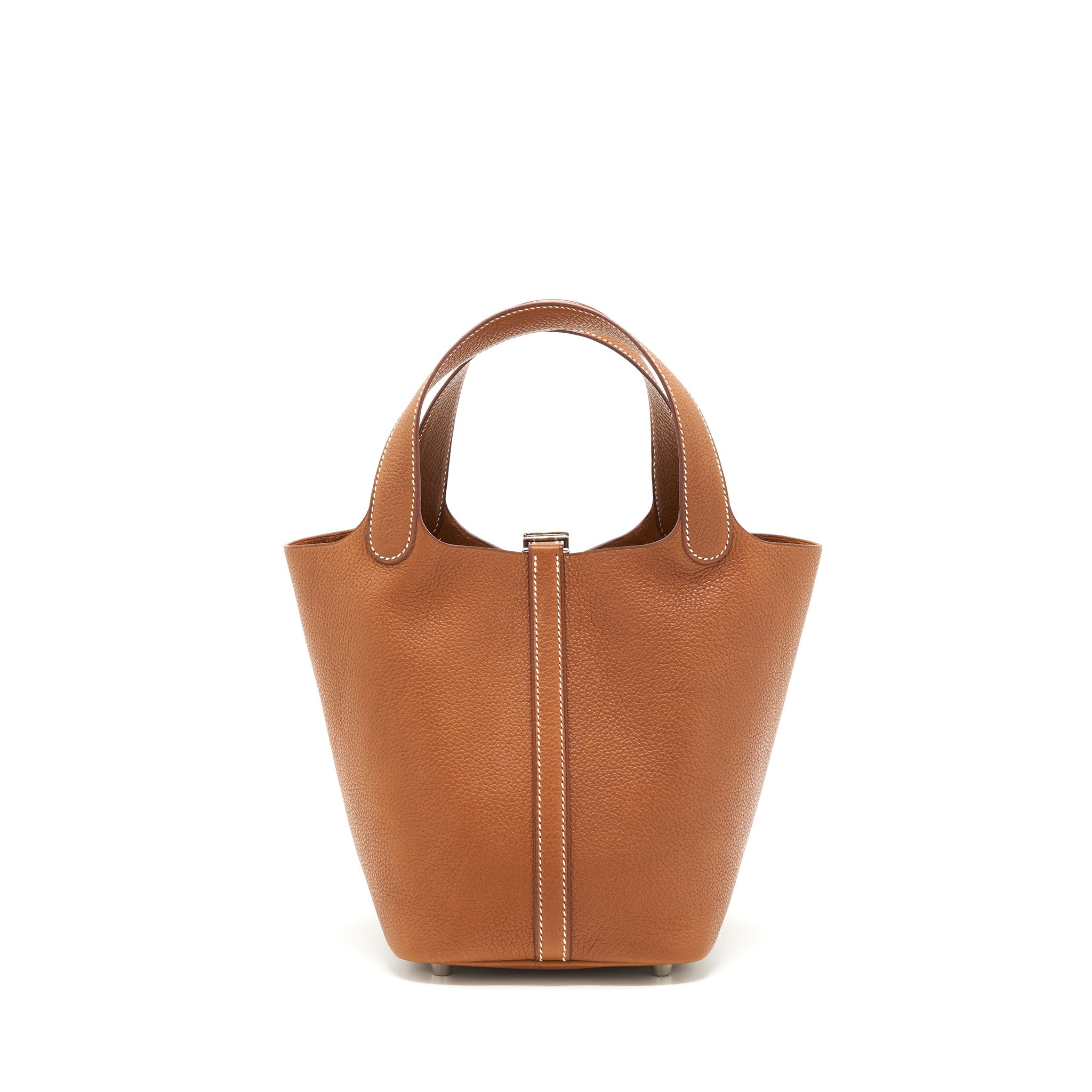 HERMES PICOTIN 18 LOCK BAG BARENIA FAUBOURG CALFSKIN GOLD SHW